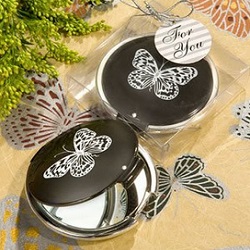 Butterfly Compact Mirror Wedding Favors