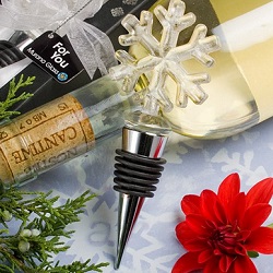 Glass Snowflake Wine Bottle Stopper