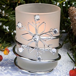 Jeweled Snowflake Votive Holders