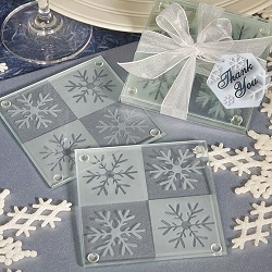 Snowflake Glass Coasters