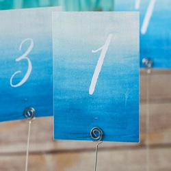 Watercolor Table Numbers