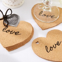 Heart Shaped Cork Coasters