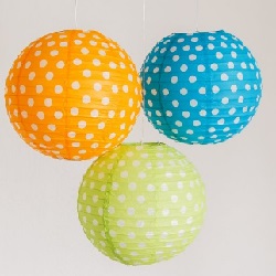 Polka Dot Paper Lanterns