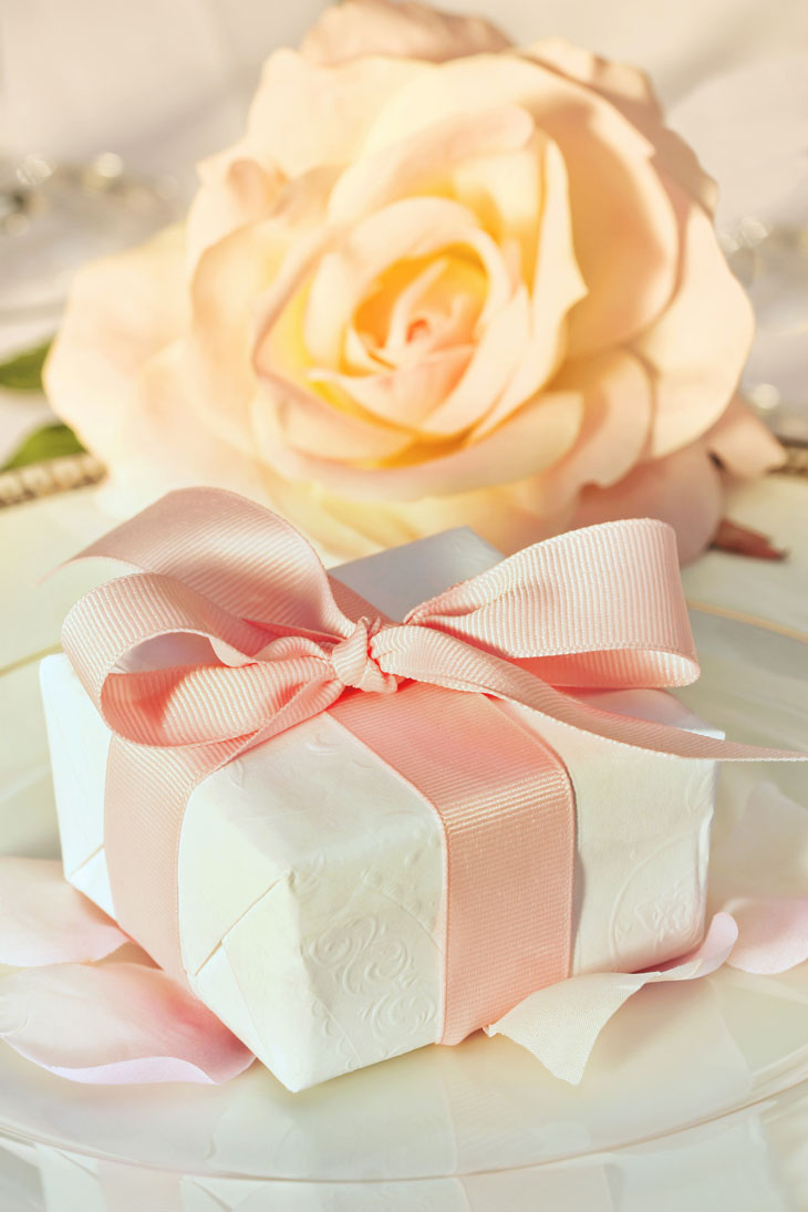 Wedding Favor Box with Ribbon