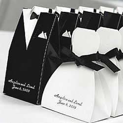 Black and White Wedding Favors