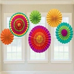 Fiesta Paper Fan Decorations