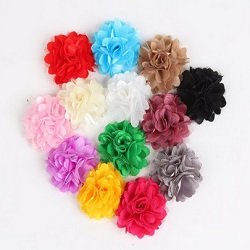 Satin Mesh Flowers Hair Clips