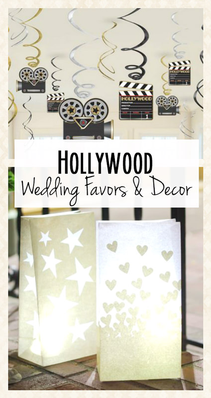Hollywood Wedding Theme Favors and Decorations